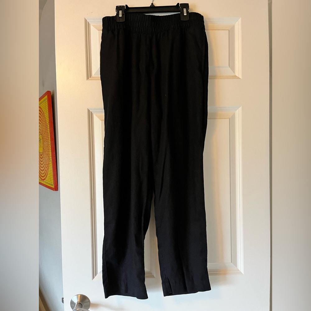 Old Navy Women's Black Linen-blend Pants